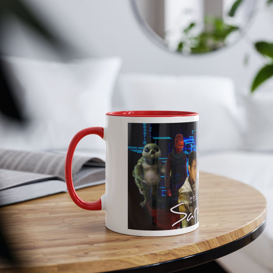 "The Sarah Jane Adventures" The New Gang mug with Season 3 Foes