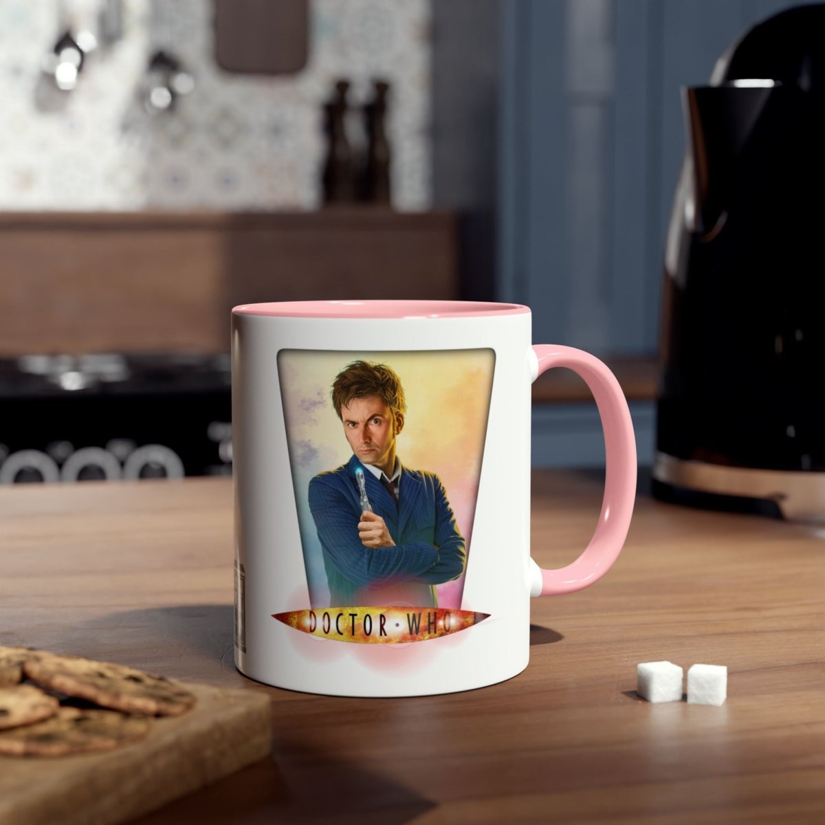 10th & 14th Doctor (David Tennant) and Doctor Who logo mug. - soapbox169 - A Little Gift Shop