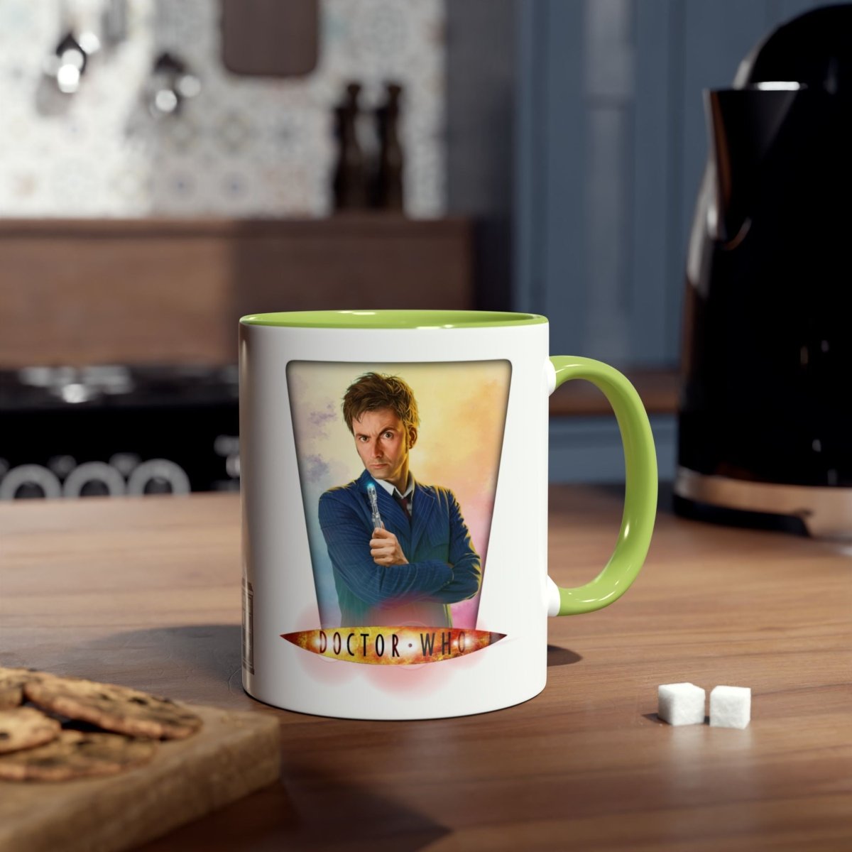 10th & 14th Doctor (David Tennant) and Doctor Who logo mug. - soapbox169 - A Little Gift Shop