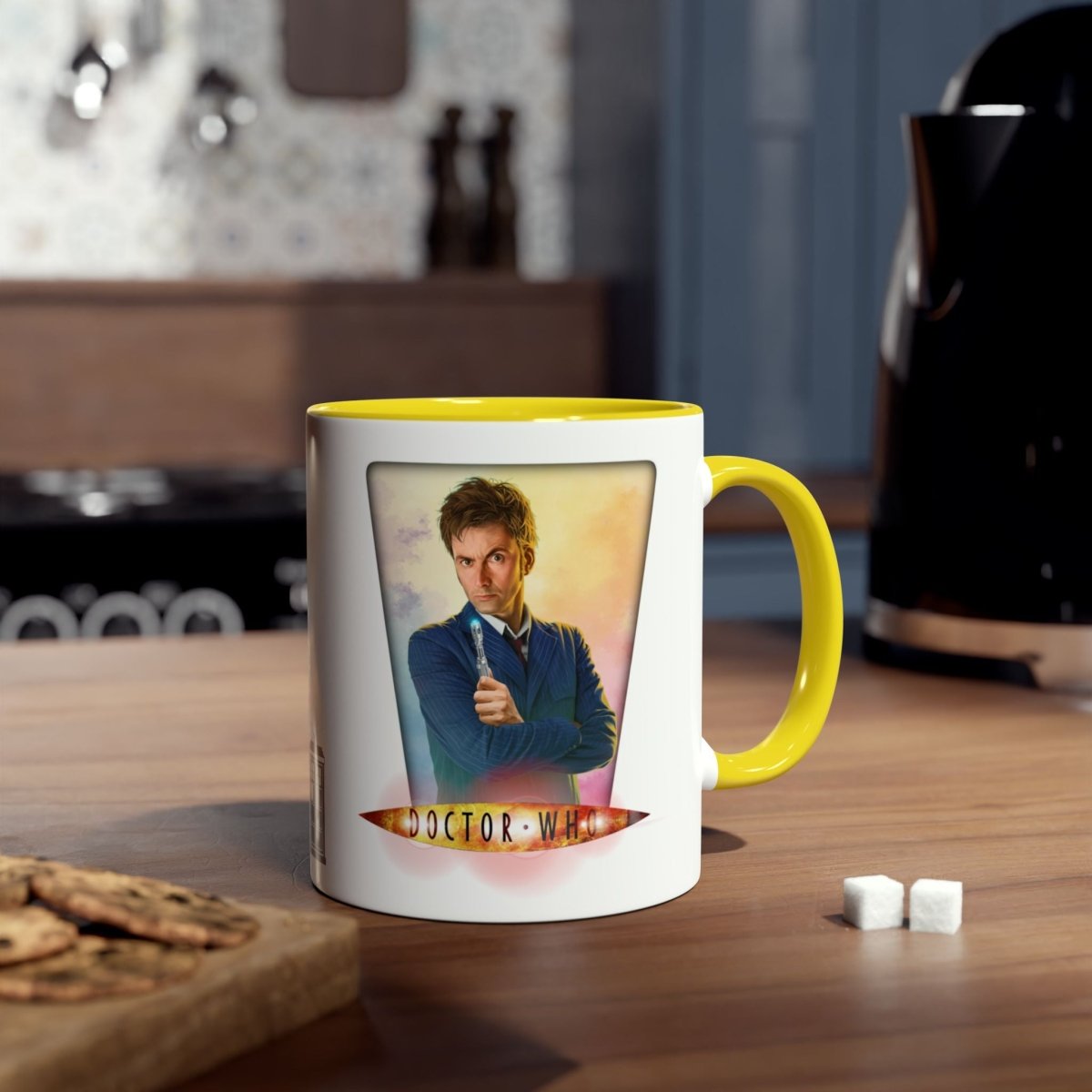 10th & 14th Doctor (David Tennant) and Doctor Who logo mug. - soapbox169 - A Little Gift Shop