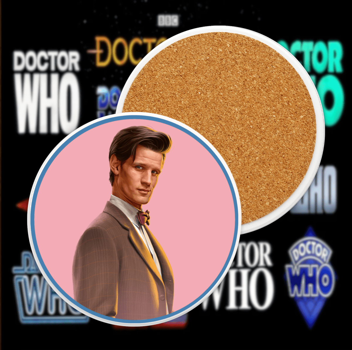 11th Doctor Ceramic Coaster Collection - soapbox169 - A Little Gift Shop