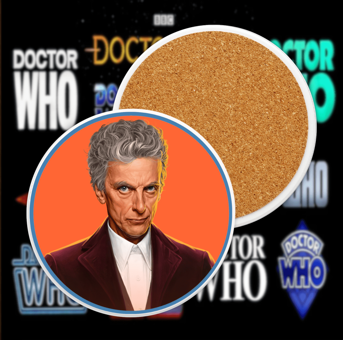 12th Doctor Ceramic Coaster Collection - soapbox169 - A Little Gift Shop