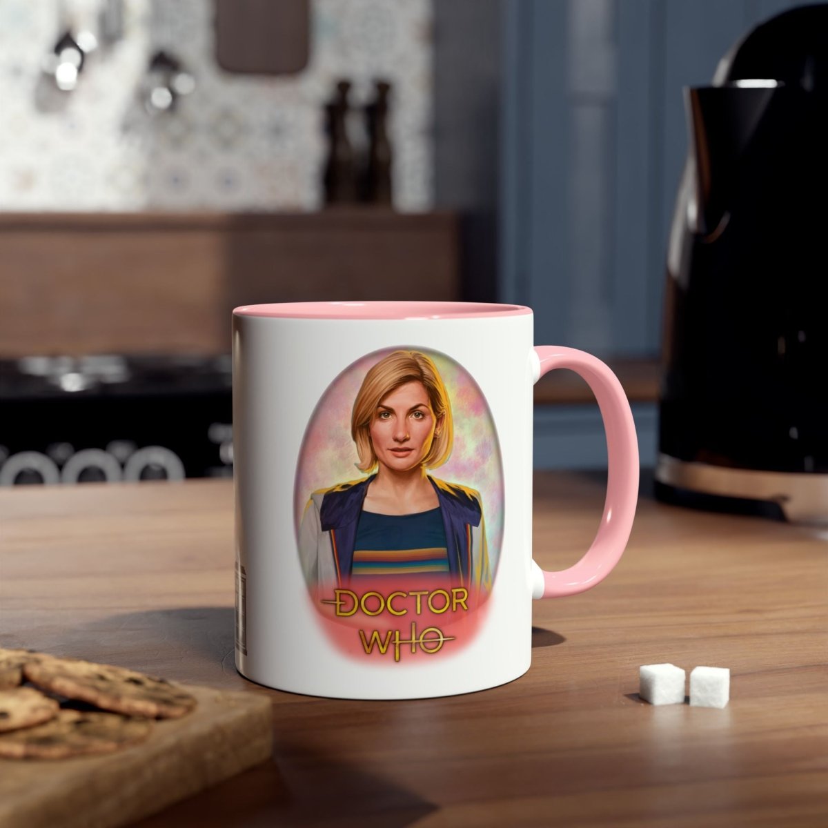 13th Doctor (Jodie Whittaker) and Doctor Who logo mug. - soapbox169 - A Little Gift Shop