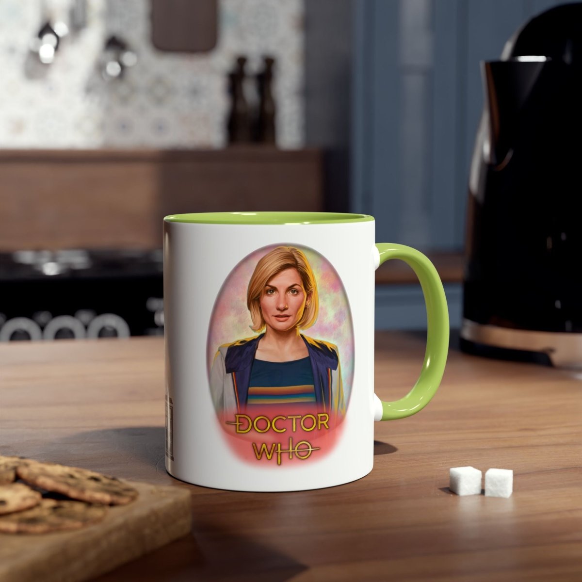 13th Doctor (Jodie Whittaker) and Doctor Who logo mug. - soapbox169 - A Little Gift Shop