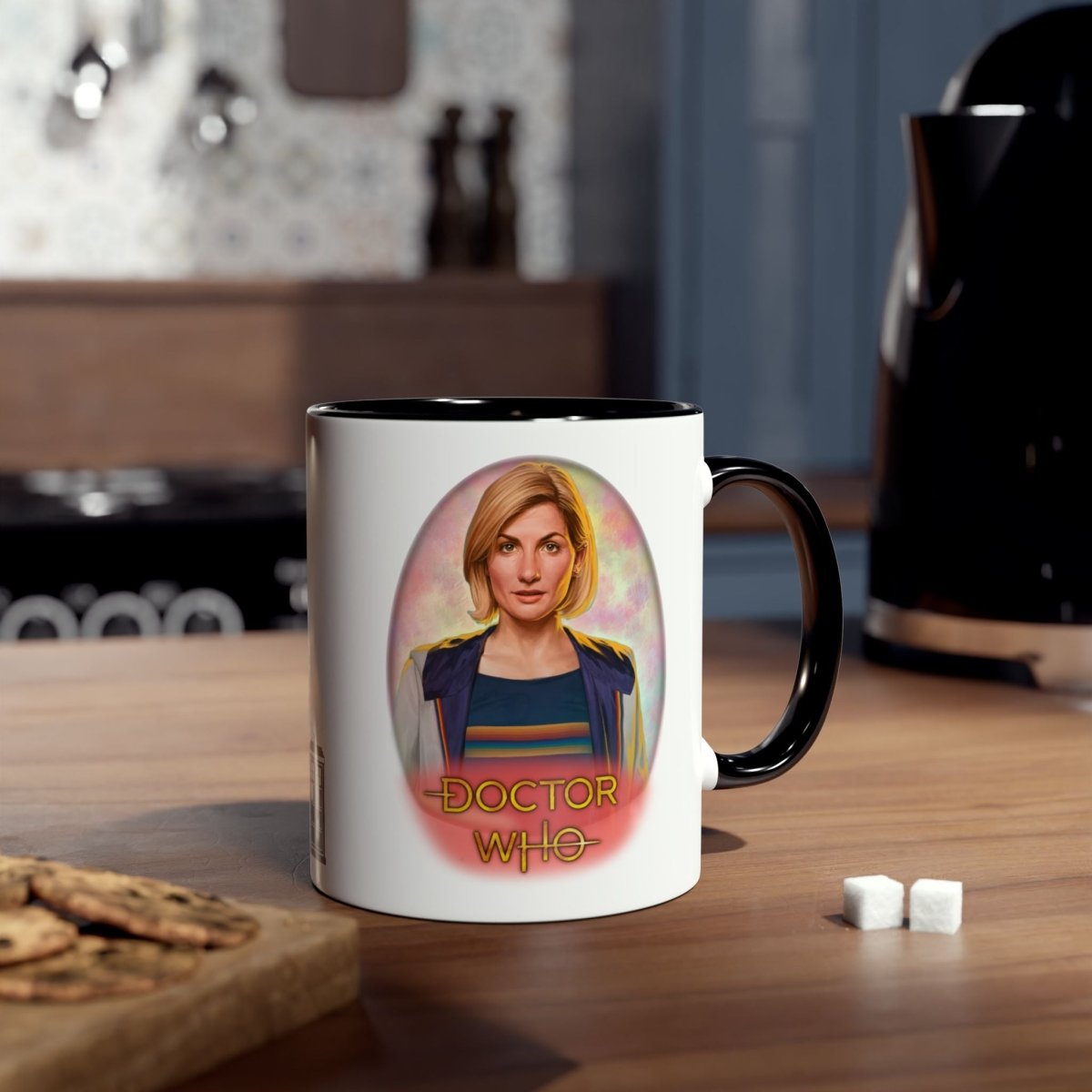 13th Doctor (Jodie Whittaker) and Doctor Who logo mug. - soapbox169 - A Little Gift Shop