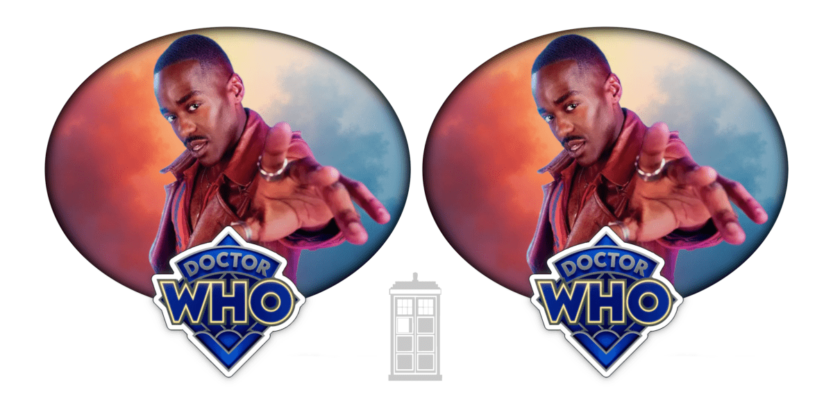 15th Doctor (Ncuti Gatwa) and Doctor Who logo mug. - Mug