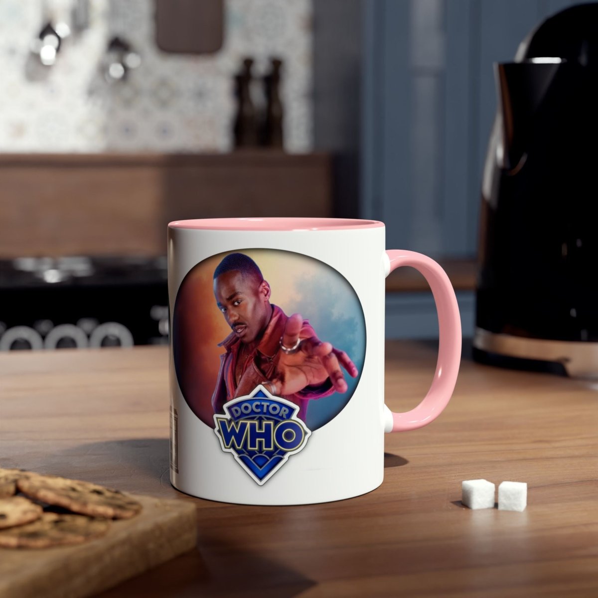 15th Doctor (Ncuti Gatwa) and Doctor Who logo mug. - soapbox169 - A Little Gift Shop