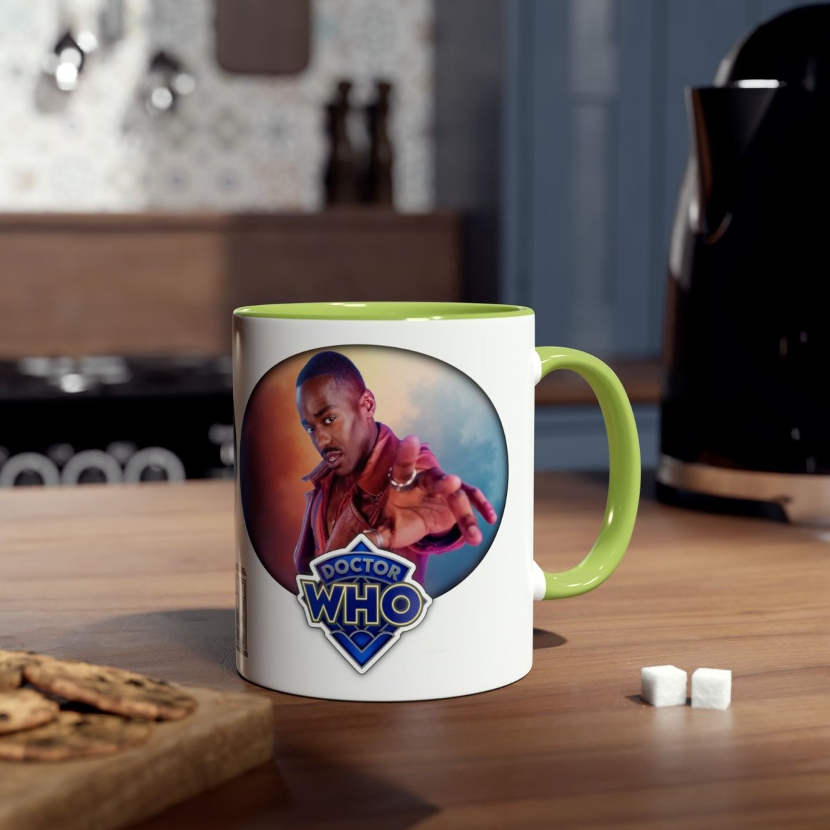 15th Doctor (Ncuti Gatwa) and Doctor Who logo mug. - soapbox169 - A Little Gift Shop
