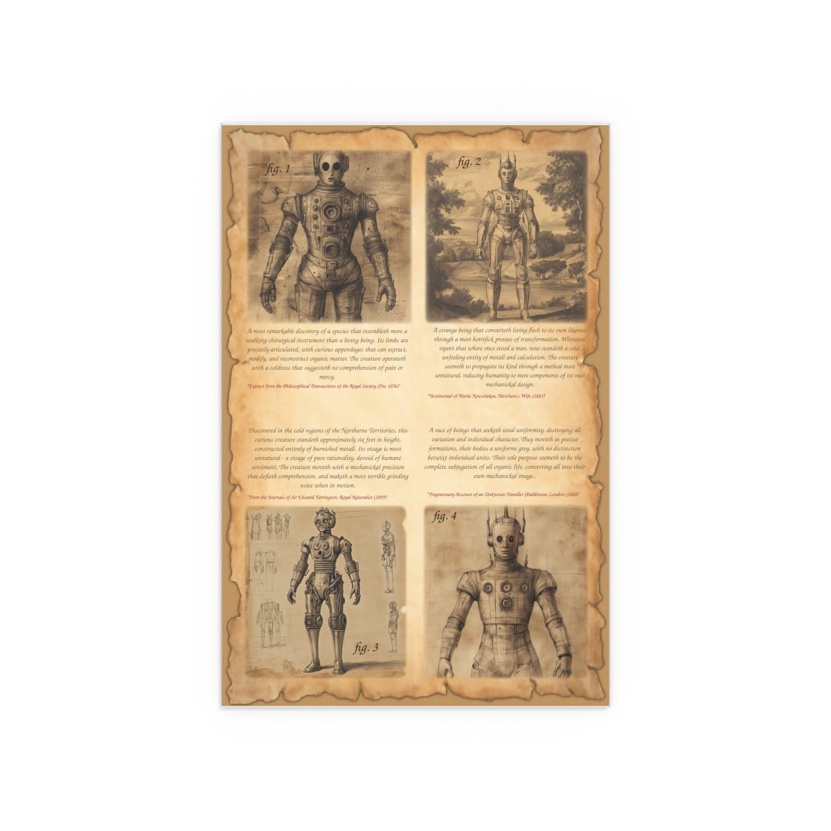 19th Century Zoological Print of Cybermen - soapbox169 - A Little Gift Shop