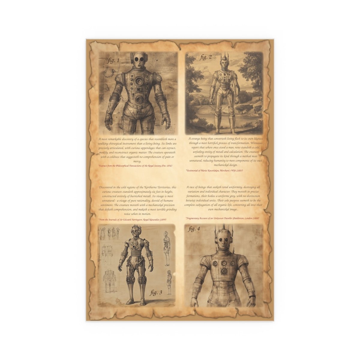 19th Century Zoological Print of Cybermen - soapbox169 - A Little Gift Shop