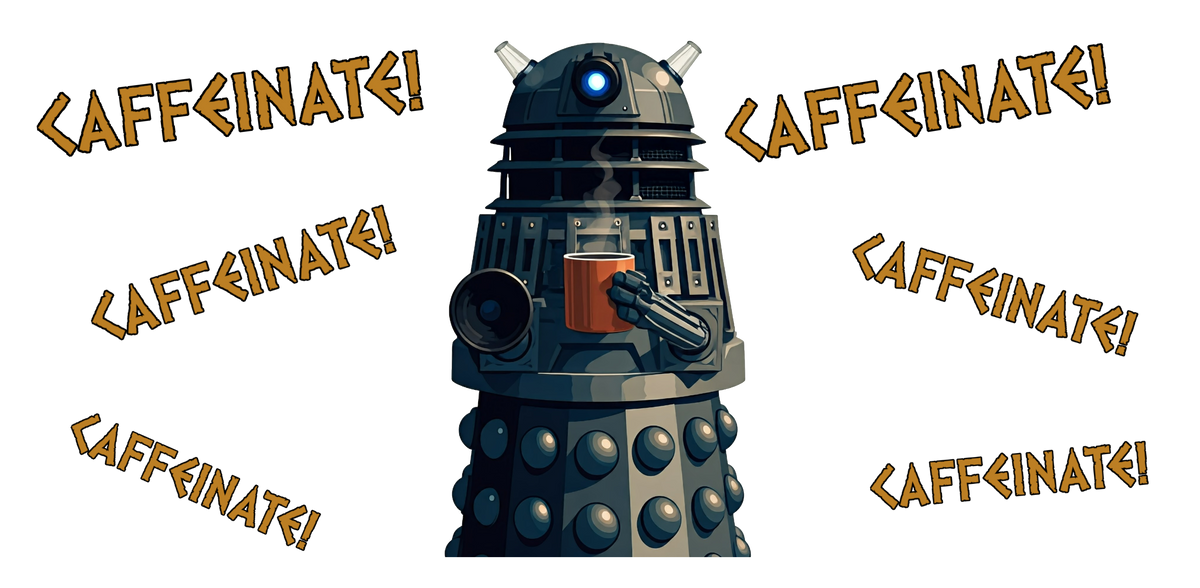 Doctor Who Dalek CAFFEINATE Mug No.1