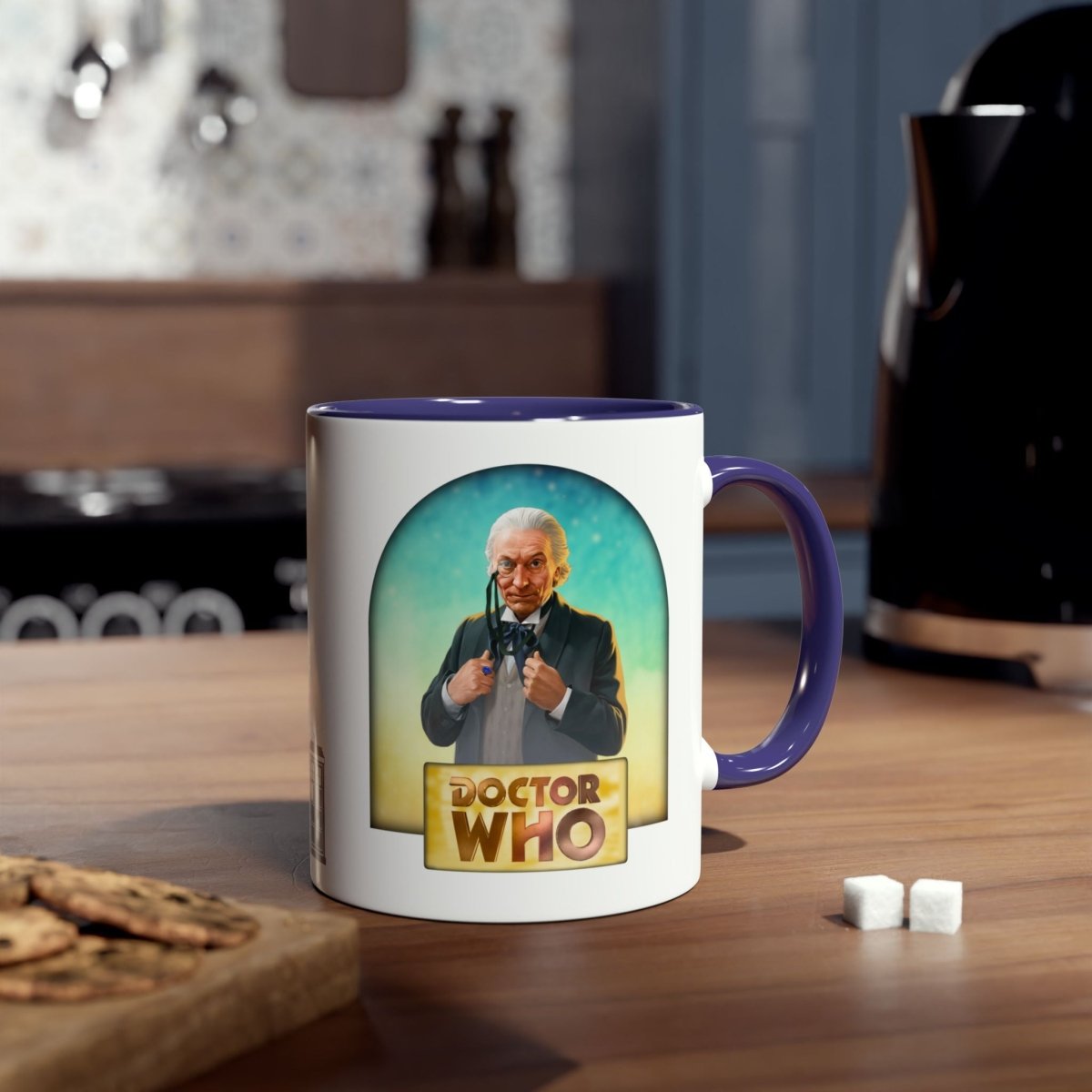 1st Doctor (William Hartnell) and Doctor Who logo mug. - soapbox169 - A Little Gift Shop