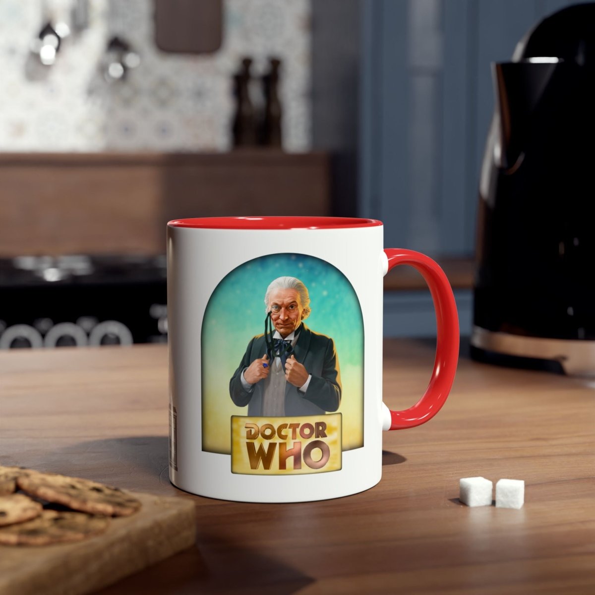 1st Doctor (William Hartnell) and Doctor Who logo mug. - soapbox169 - A Little Gift Shop