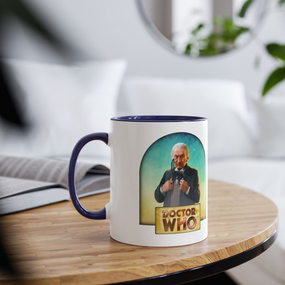 1st Doctor (William Hartnell) and Doctor Who logo mug. - soapbox169 - A Little Gift Shop