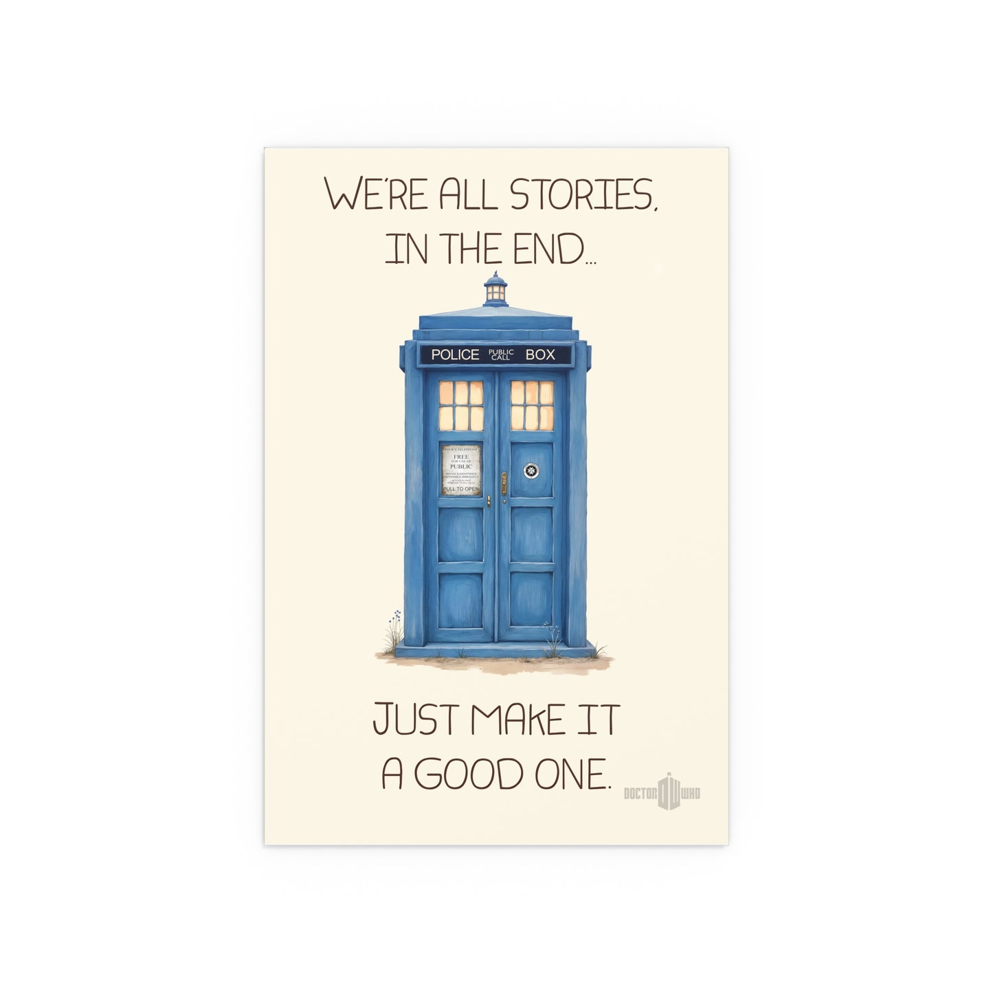 "We're all stories in the end..." TARDIS in Aesthetic Pastel