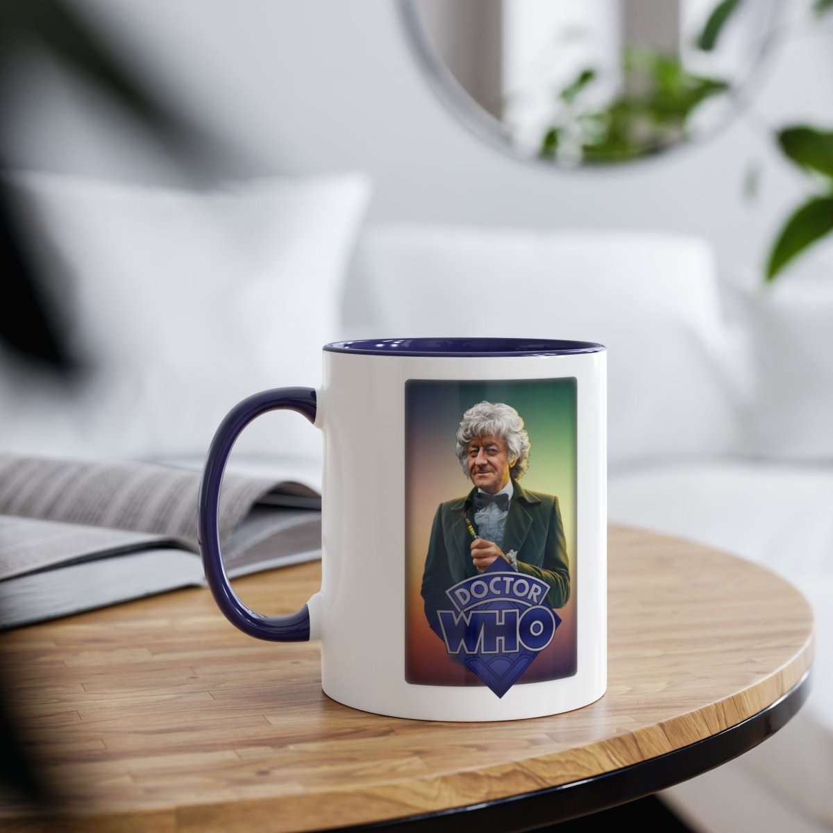 3rd Doctor (John Pertwee) and Doctor Who logo mug. - soapbox169 - A Little Gift Shop