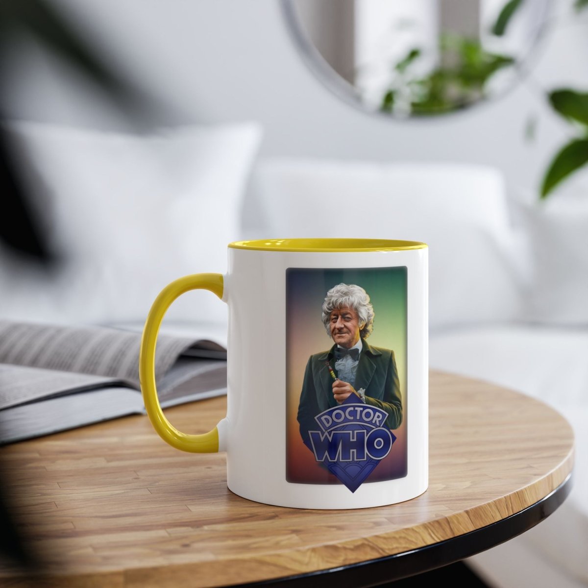 3rd Doctor (John Pertwee) and Doctor Who logo mug. - soapbox169 - A Little Gift Shop