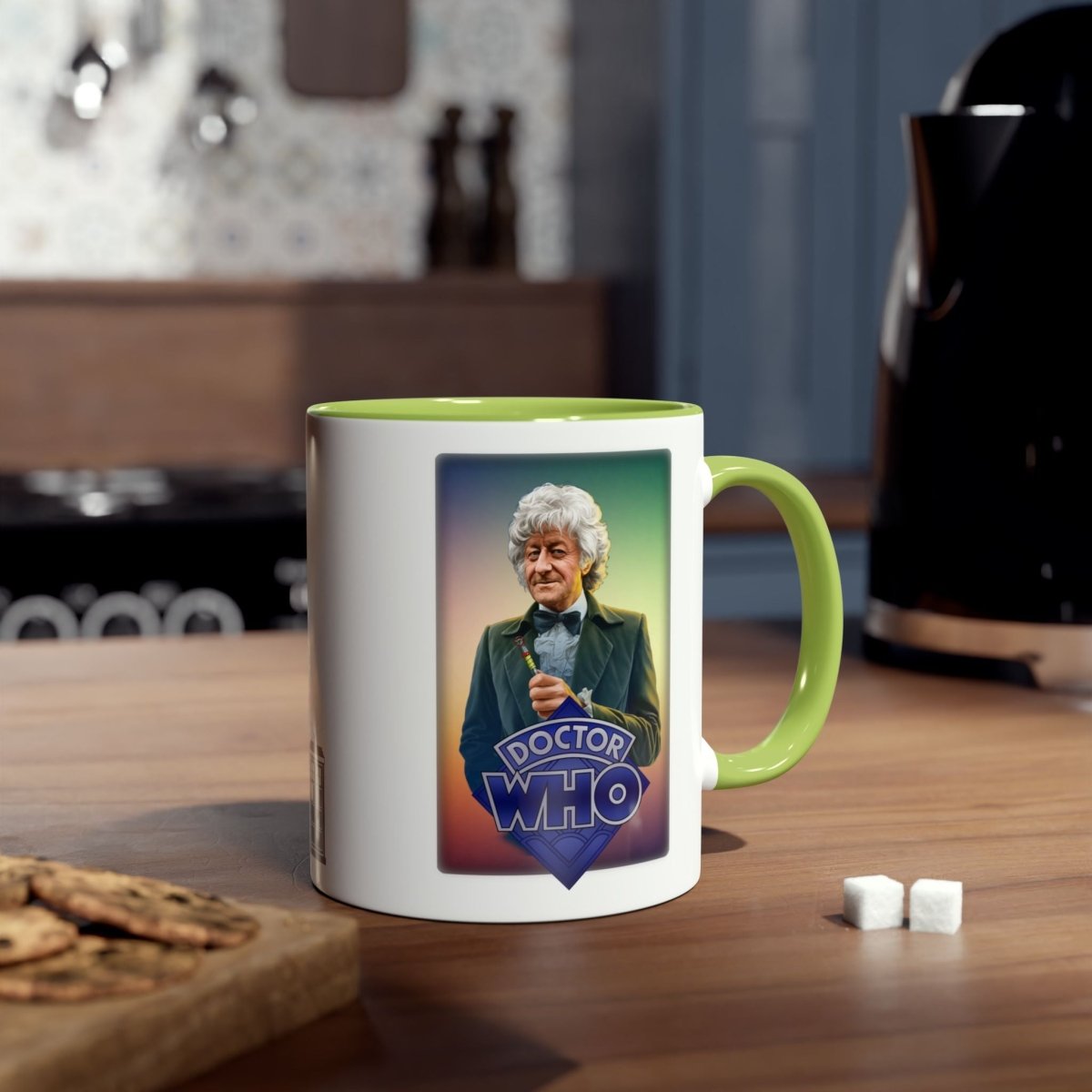 3rd Doctor (John Pertwee) and Doctor Who logo mug. - soapbox169 - A Little Gift Shop