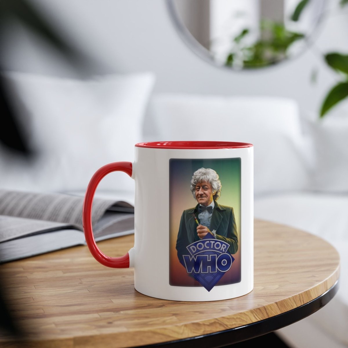 3rd Doctor (John Pertwee) and Doctor Who logo mug. - soapbox169 - A Little Gift Shop
