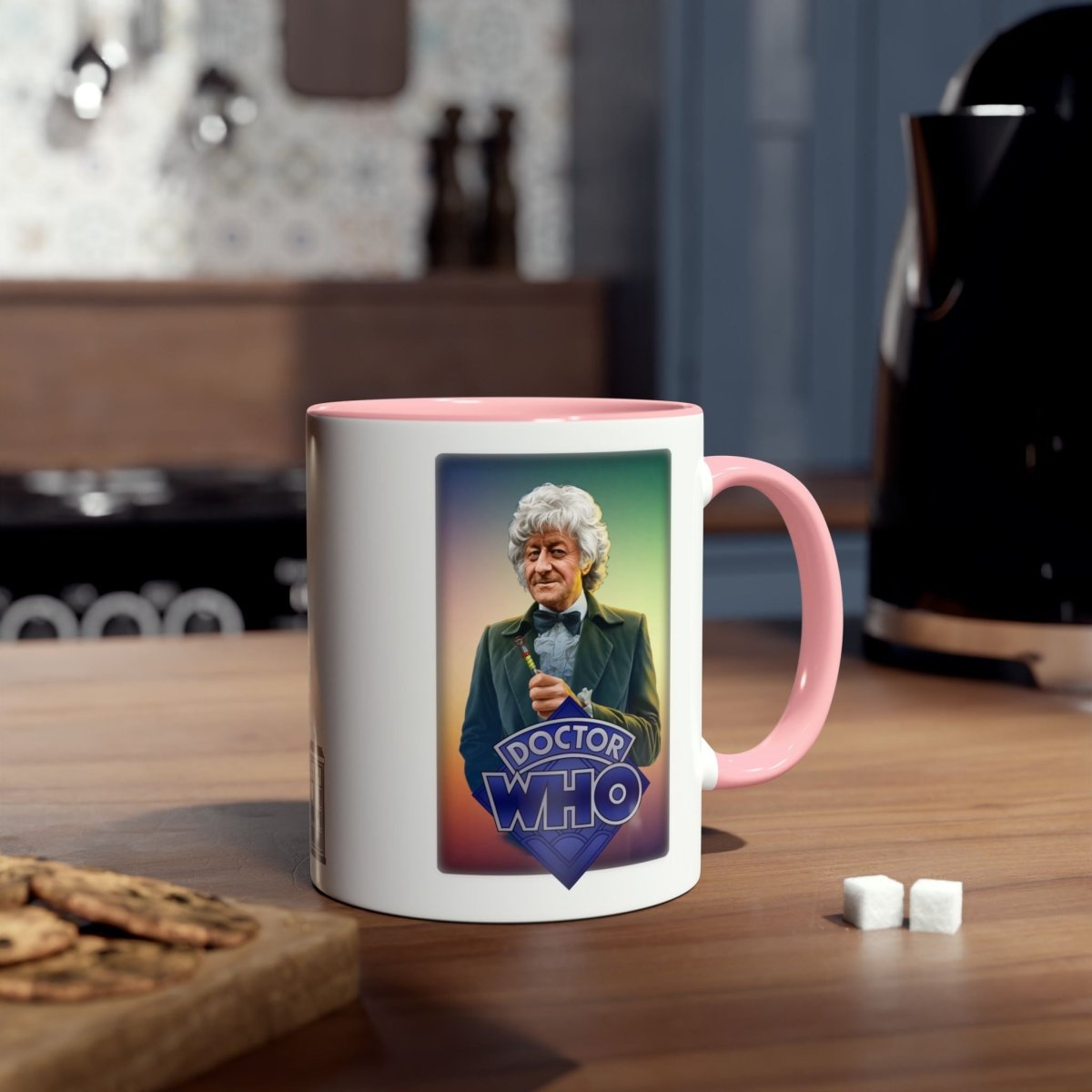3rd Doctor (John Pertwee) and Doctor Who logo mug. - soapbox169 - A Little Gift Shop