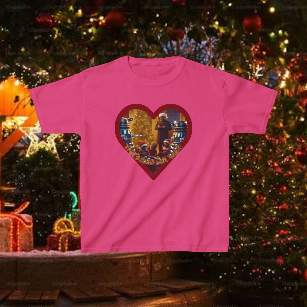 Doctor Who Dalek Christmas Kids T-shirt — Even Daleks Like Xmas