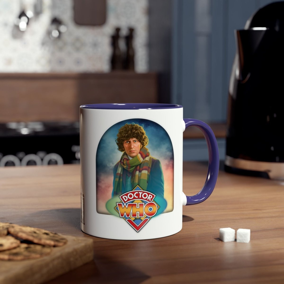 4th Doctor (Tom Baker) and Doctor Who logo mug. - soapbox169 - A Little Gift Shop