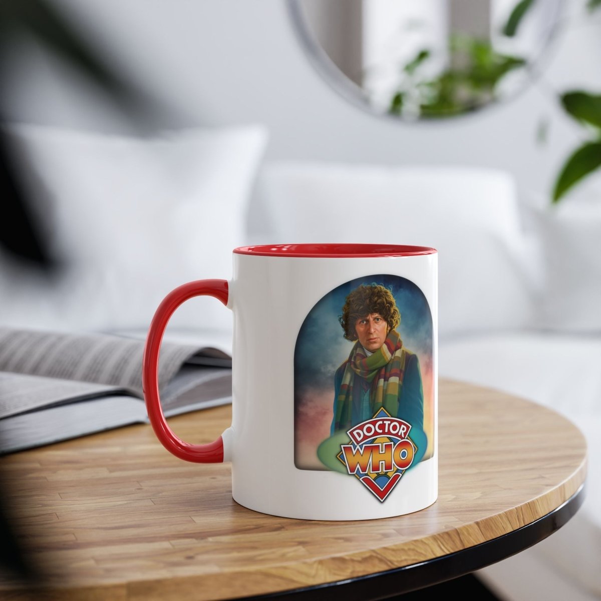 4th Doctor (Tom Baker) and Doctor Who logo mug. - soapbox169 - A Little Gift Shop