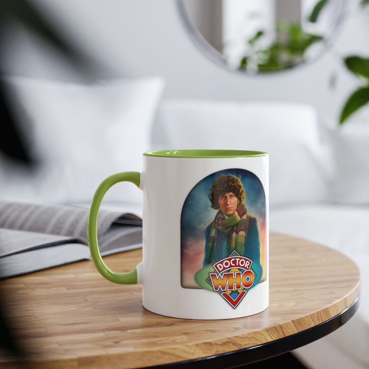 4th Doctor (Tom Baker) and Doctor Who logo mug. - soapbox169 - A Little Gift Shop