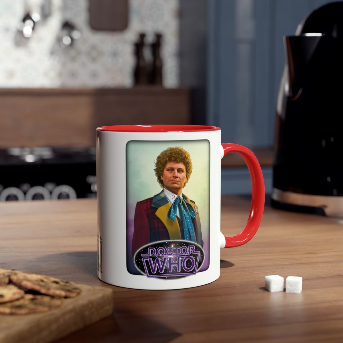 6th Doctor (Colin Baker) and Doctor Who logo mug. - soapbox169 - A Little Gift Shop