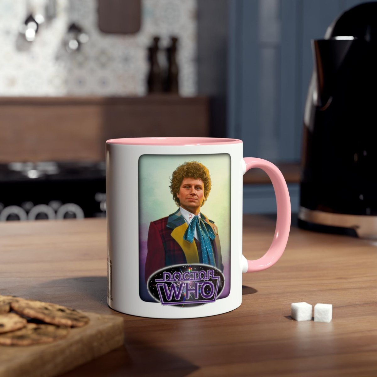6th Doctor (Colin Baker) and Doctor Who logo mug. - soapbox169 - A Little Gift Shop