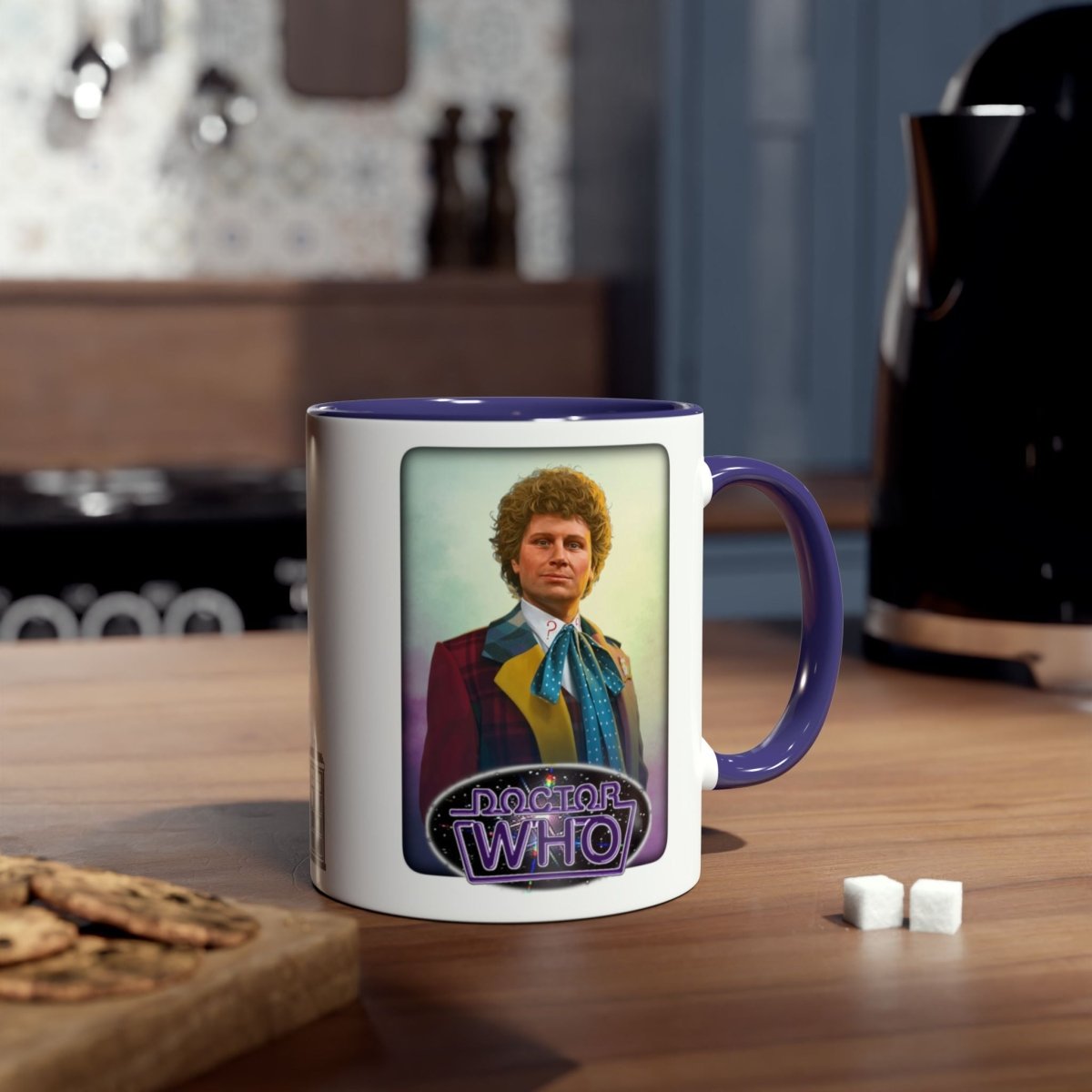 6th Doctor (Colin Baker) and Doctor Who logo mug. - soapbox169 - A Little Gift Shop