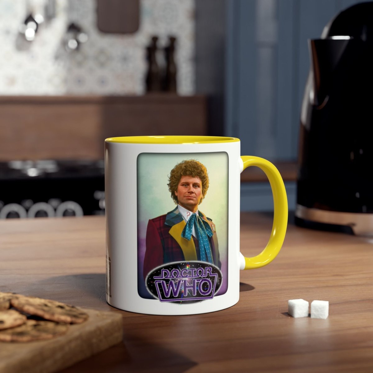 6th Doctor (Colin Baker) and Doctor Who logo mug. - soapbox169 - A Little Gift Shop