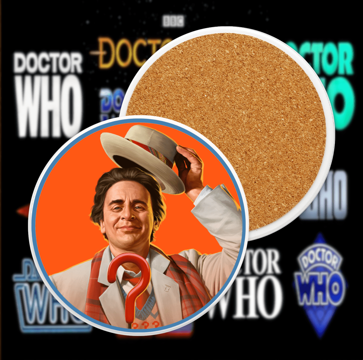 7th Doctor Ceramic Coaster Collection - soapbox169 - A Little Gift Shop