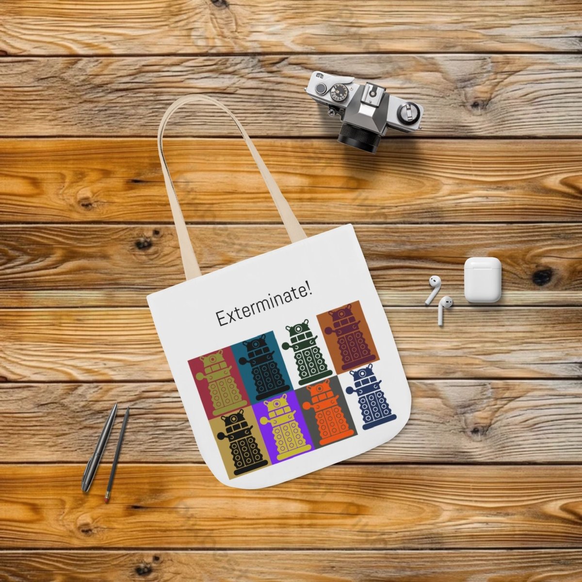 8 Daleks Warhol style Tote Bag - Accessories