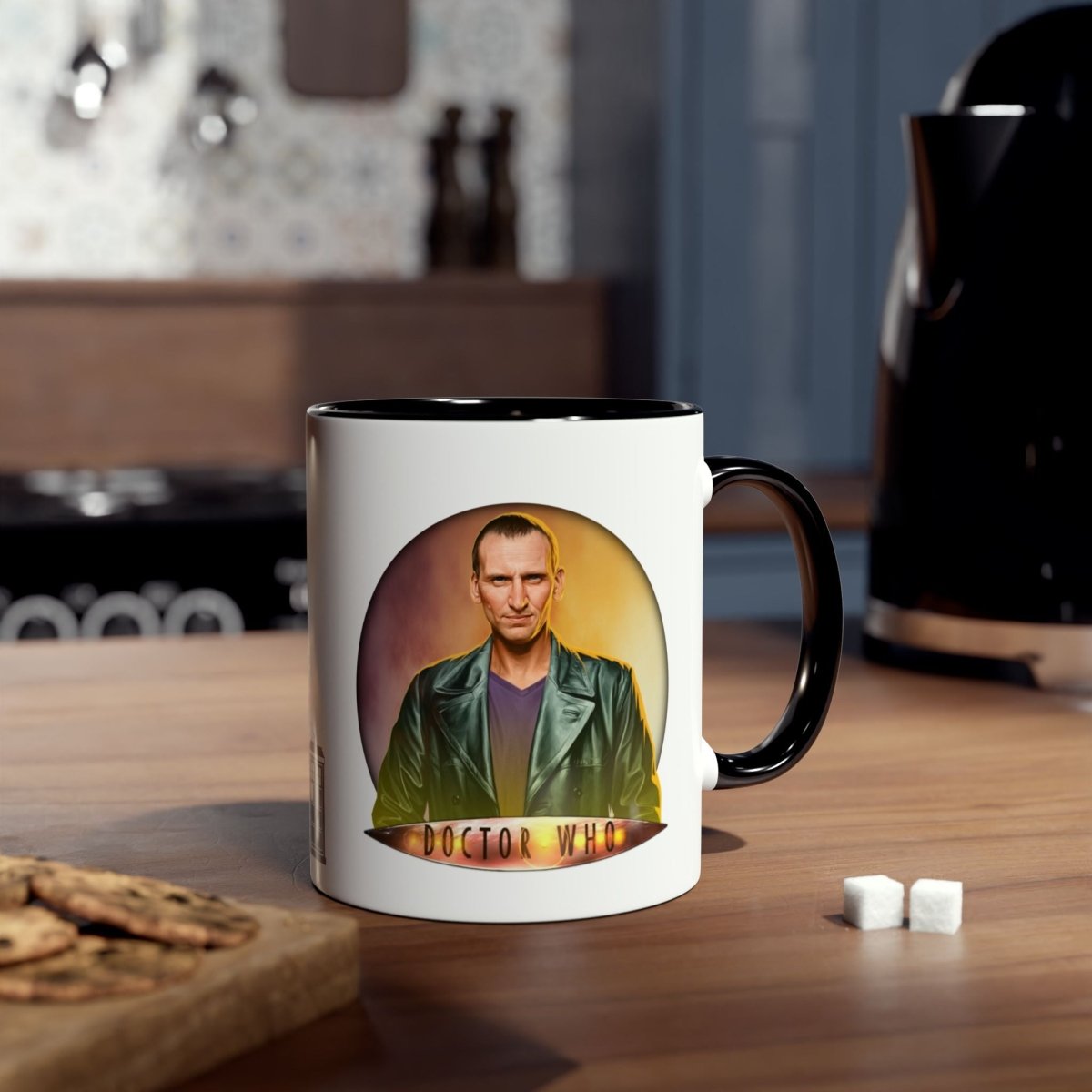 9th Doctor (Christopher Eccleston) and Doctor Who logo mug. - soapbox169 - A Little Gift Shop