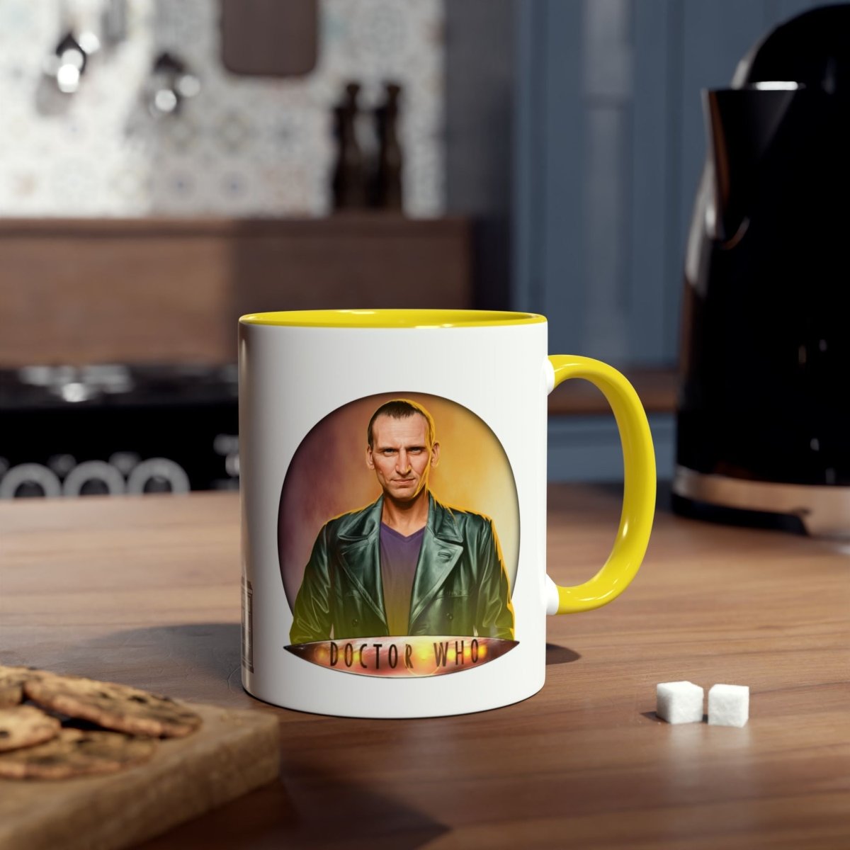 9th Doctor (Christopher Eccleston) and Doctor Who logo mug. - soapbox169 - A Little Gift Shop