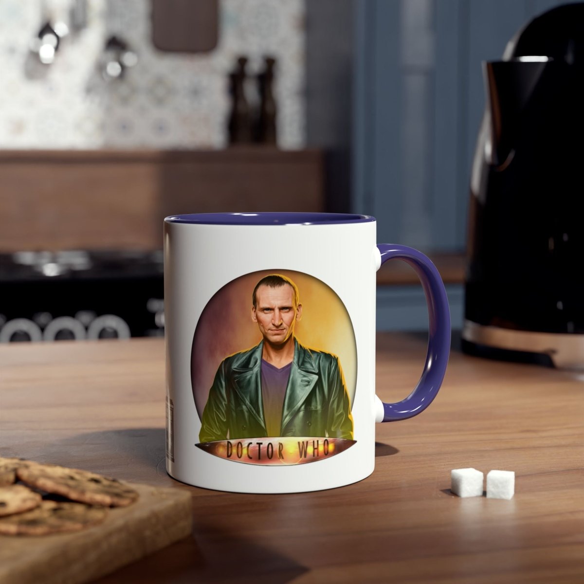 9th Doctor (Christopher Eccleston) and Doctor Who logo mug. - soapbox169 - A Little Gift Shop