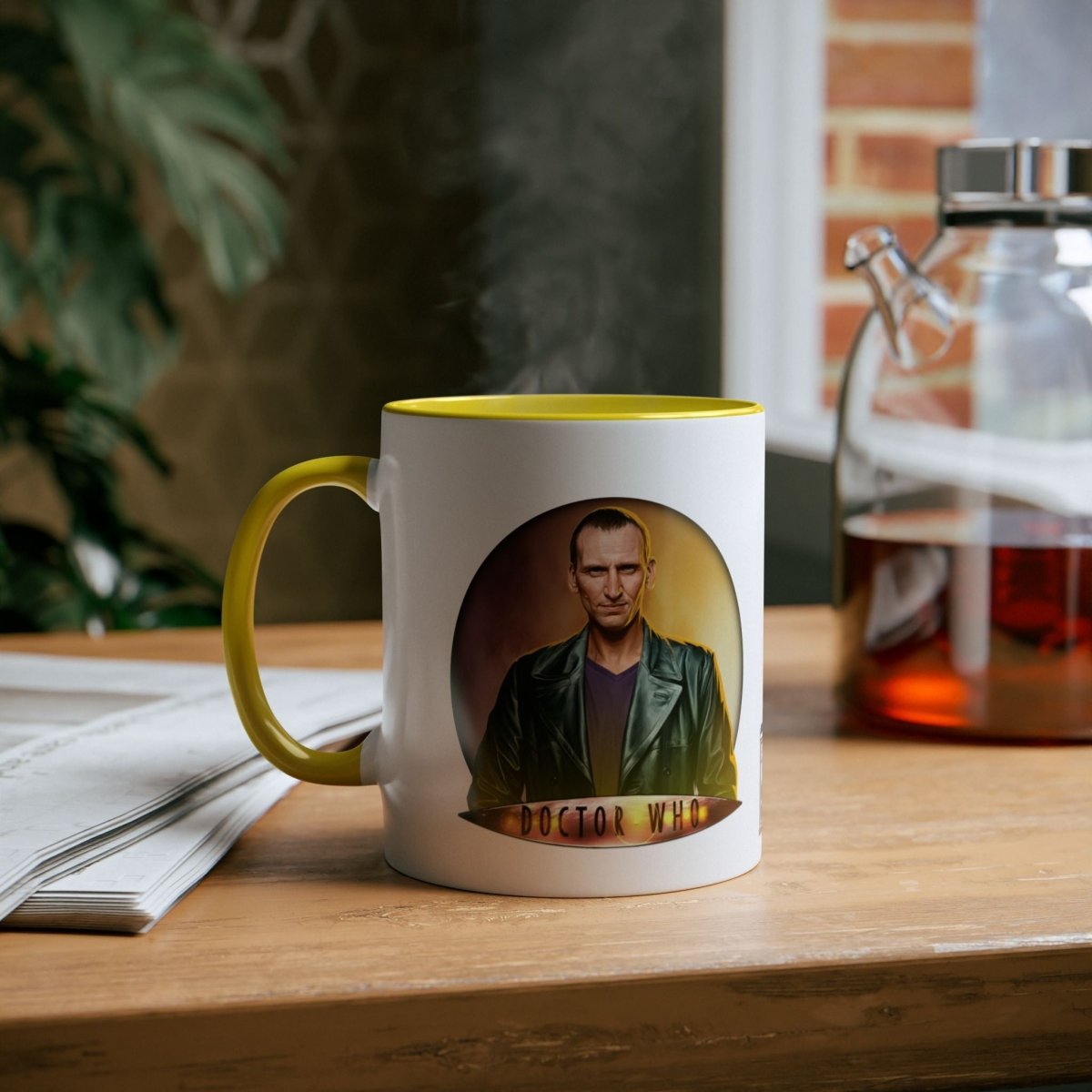 9th Doctor (Christopher Eccleston) and Doctor Who logo mug. - soapbox169 - A Little Gift Shop