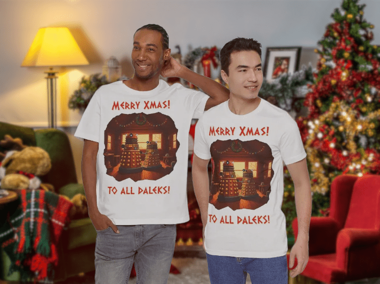Dalek Couple 1st Xmas T-shirt - soapbox169 - A Little Gift Shop