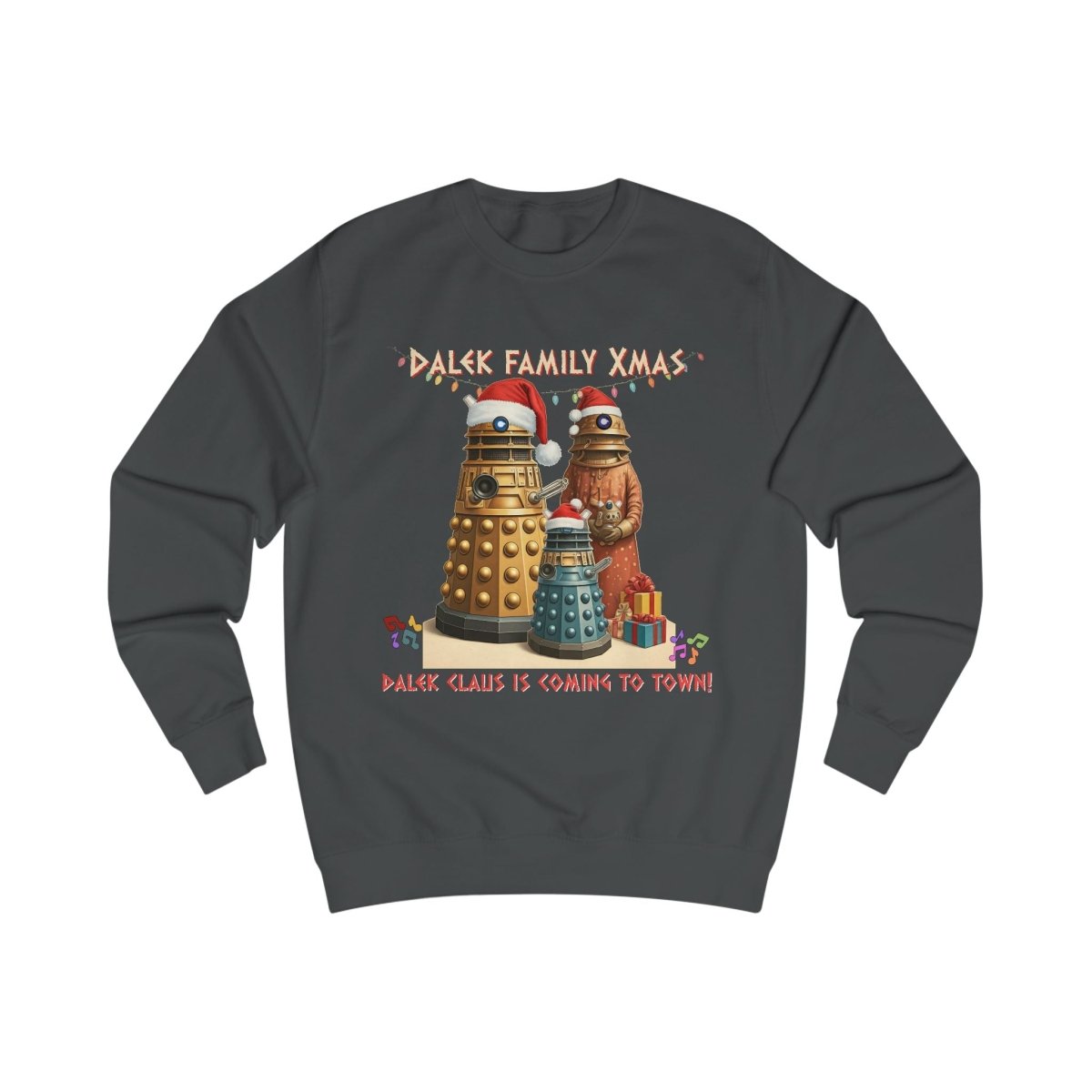 Dalek Family singing at Xmas Sweatshirt - soapbox169 - A Little Gift Shop