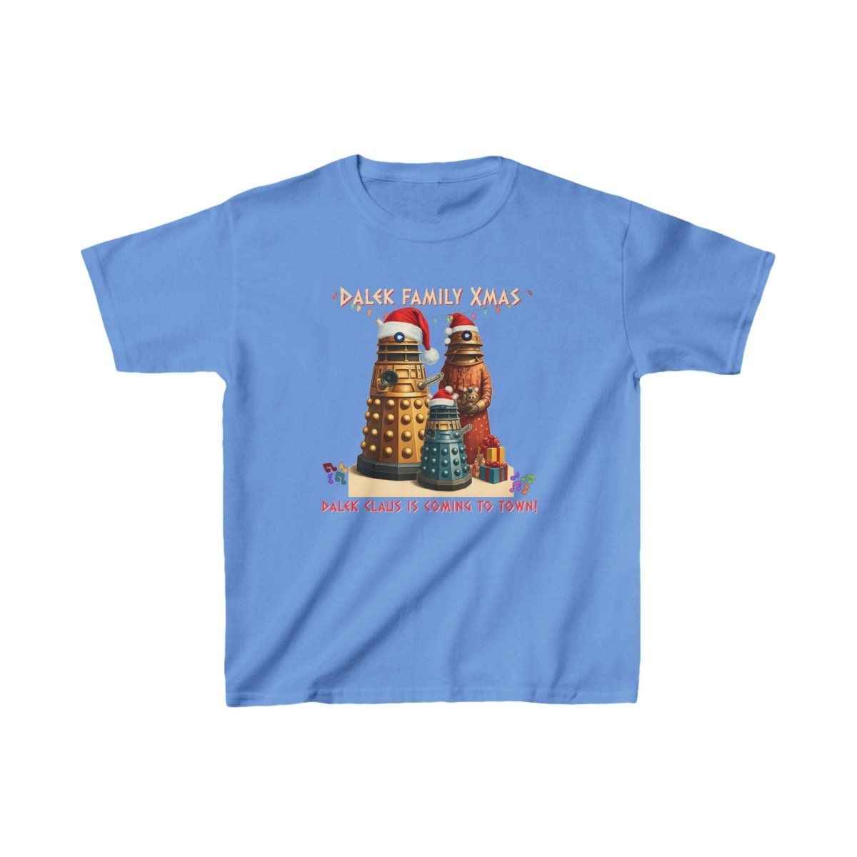 Dalek Family singing Xmas Carols - Kids Heavy Cotton T-shirt - soapbox169 - A Little Gift Shop