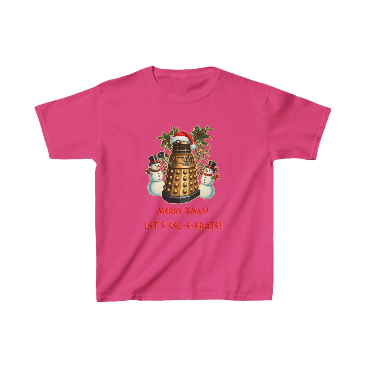 Dalek Santa and his Snowmen sidekicks - Kids Heavy Cotton T-shirt - soapbox169 - A Little Gift Shop