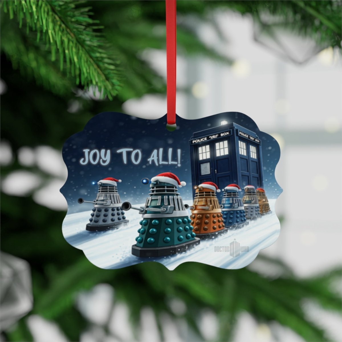 Daleks Skiing Metal Xmas Ornament - soapbox169 - A Little Gift Shop