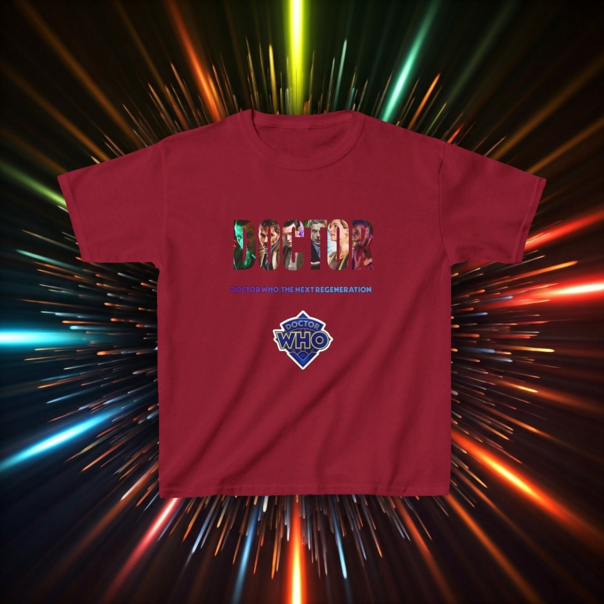 DOCTOR cutout featuring The Next Regeneration - Kids Heavy Cotton T-shirt - soapbox169 - A Little Gift Shop