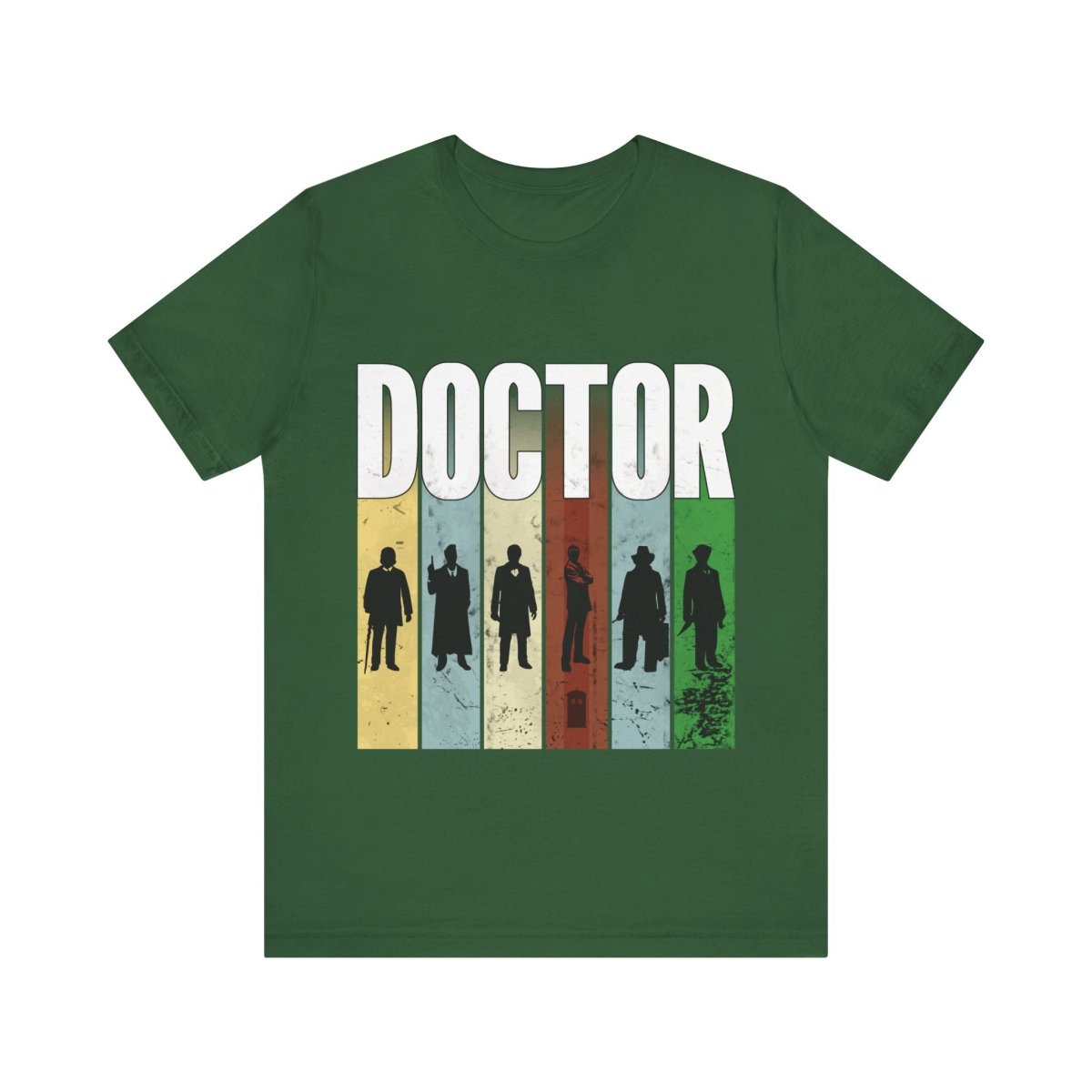 DOCTOR silhouette striped Generally Awesome T-shirt - soapbox169 - A Little Gift Shop