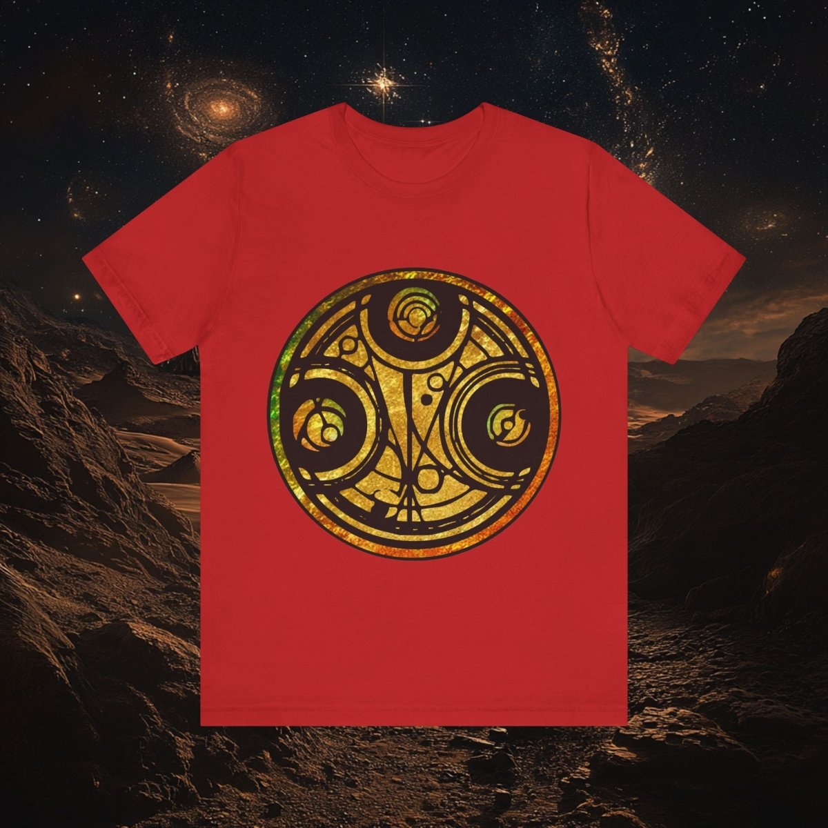 Doctor Who - Gold leaf effect Gallifreyan Script T-shirt - T-Shirt