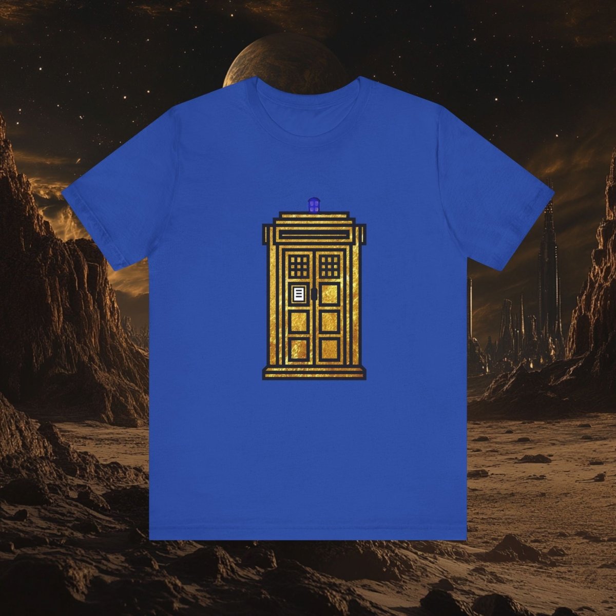 Doctor Who - Gold leaf effect TARDIS T-shirt - T-Shirt