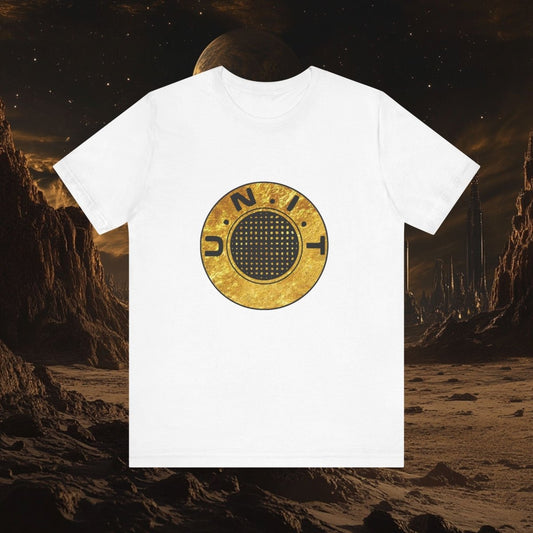 Doctor Who - Gold leaf effect UNIT Emblem with UNIT wings on rear - T-Shirt