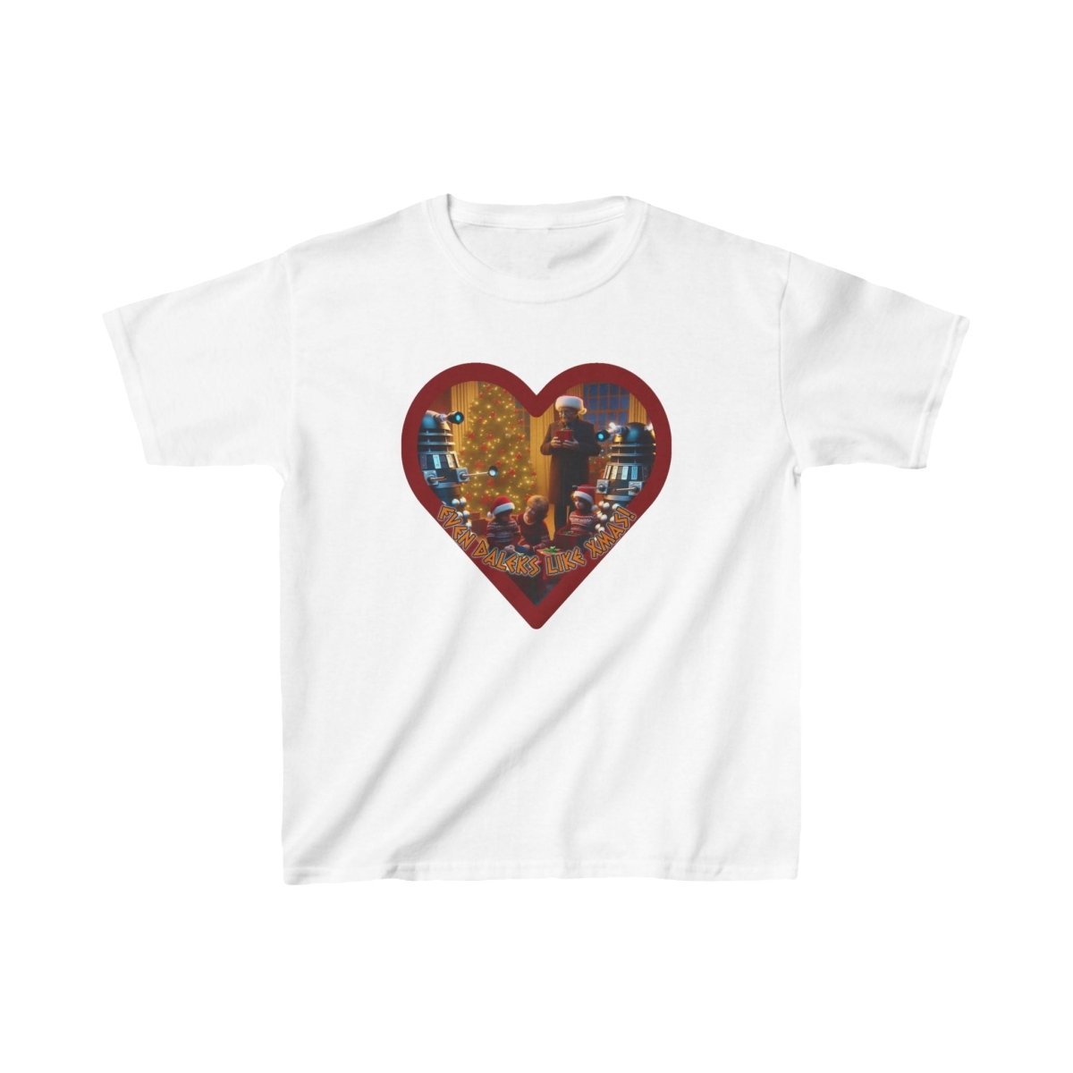 "Even Daleks Like Xmas!" - Kids Heavy Cotton T-shirt - soapbox169 - A Little Gift Shop