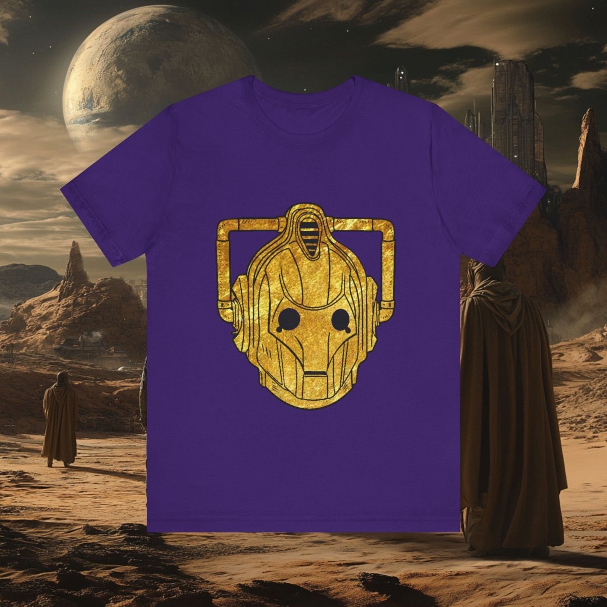 Gold leaf effect Cyberman T-shirt - soapbox169 - A Little Gift Shop